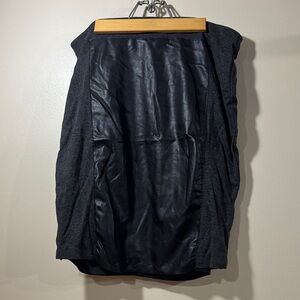 Bailey 44 Charcoal / faux leather Pencil Skirt